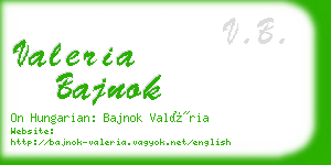 valeria bajnok business card